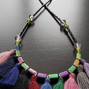 Handcrafted mini tassel necklace